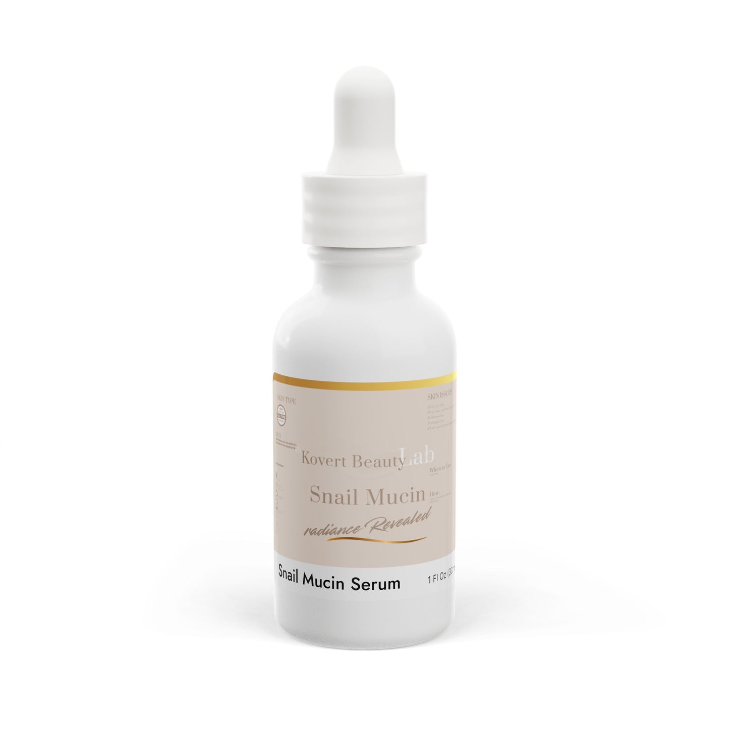 Snail Mucin Facial Serum, 1oz (Vanilla Latte)