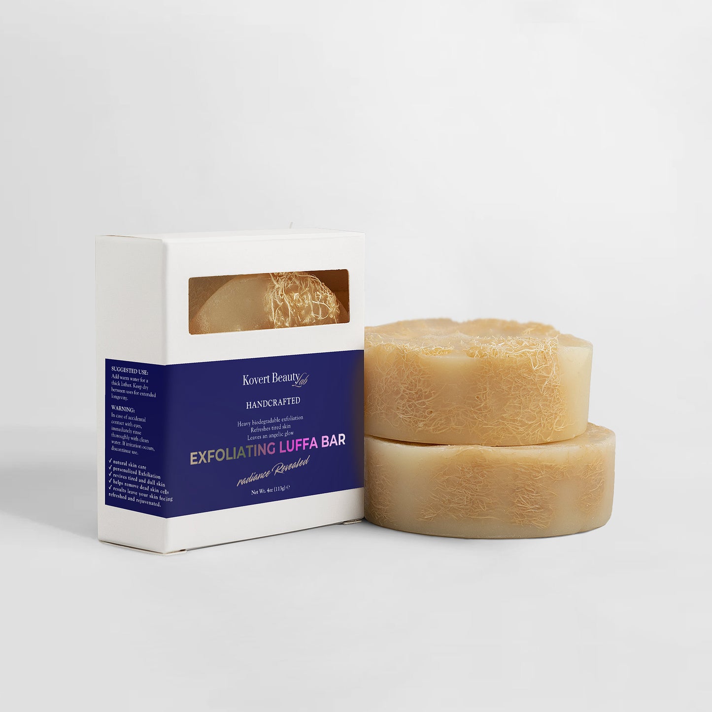 KBL radiance Revealed (Royal Blue)Exfoliating Luffa Bar