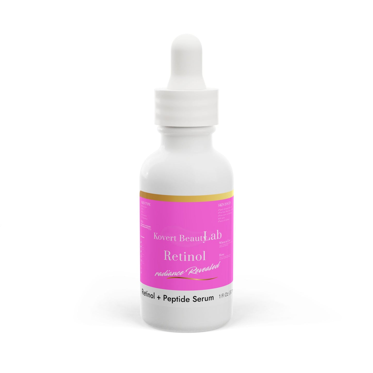 Retinol and Peptide Face Serum, 1oz (Hot Pink)