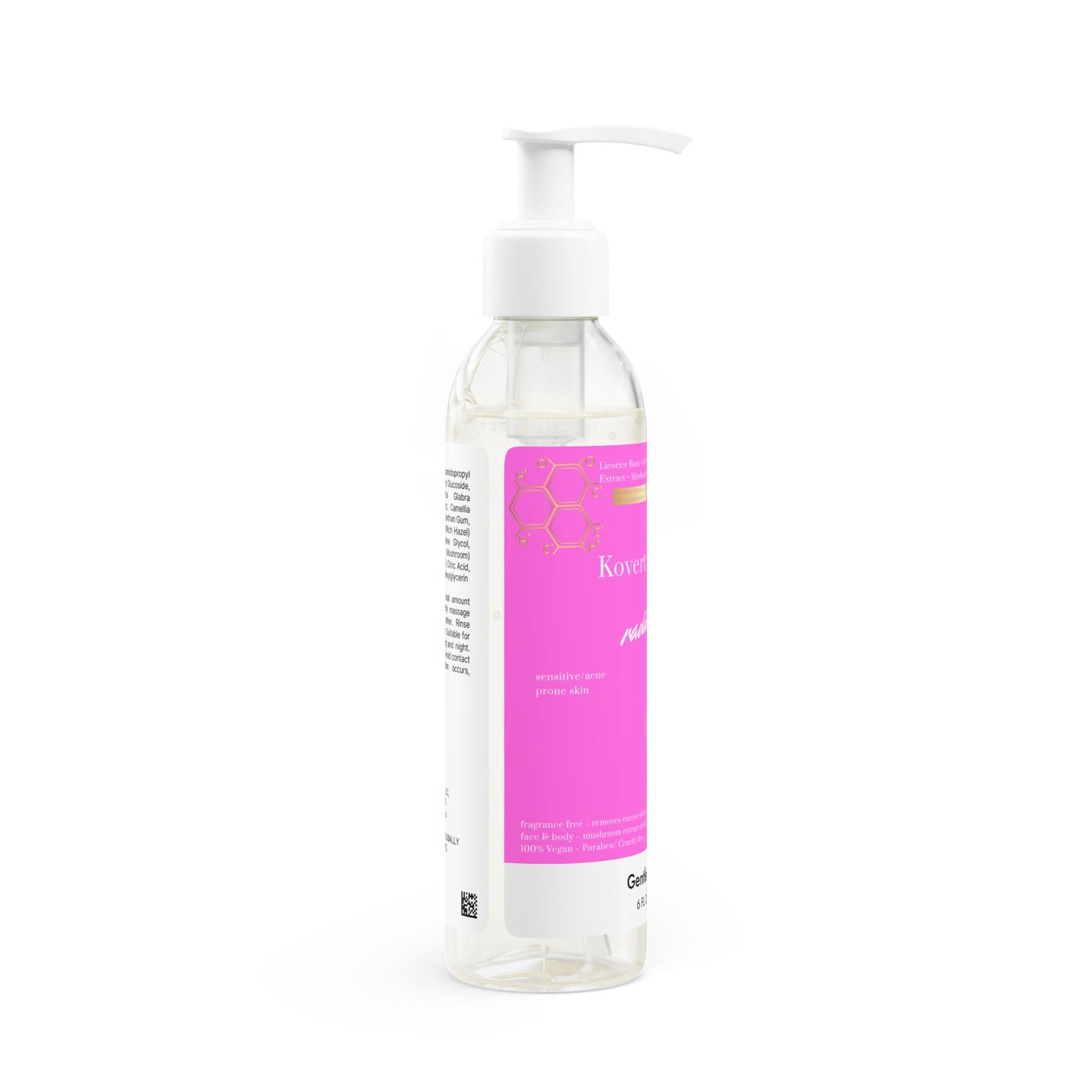 Gentle Face and Body Cleanser, 6oz (Hot Pink) Bundle