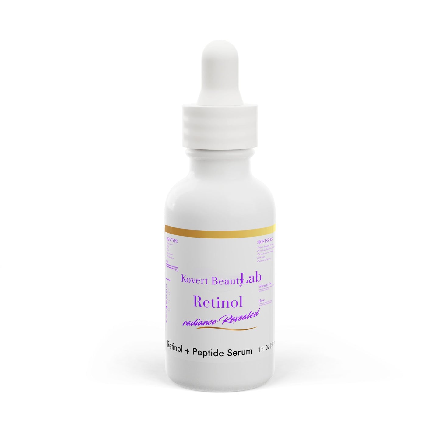 Retinol and Peptide Face Serum, 1oz  (Royal Purple)