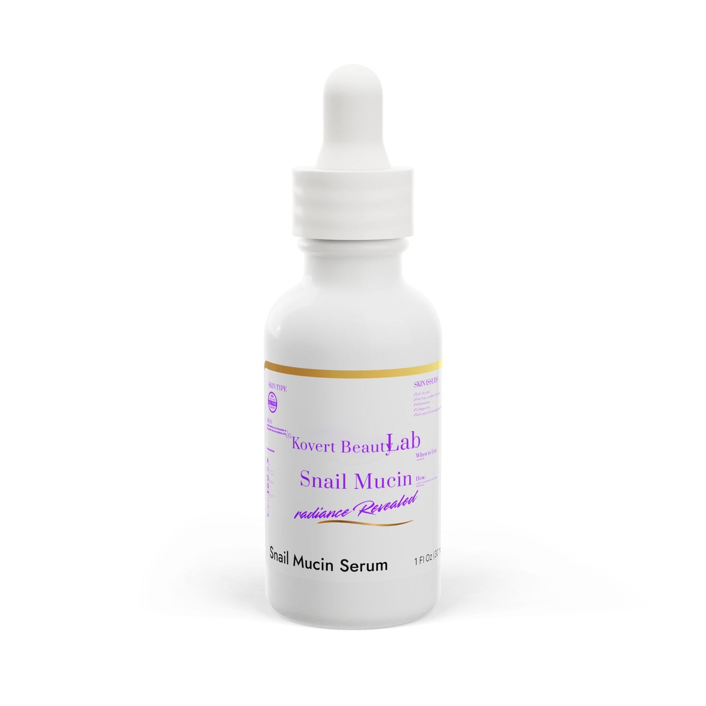 Snail Mucin Facial Serum, 1oz  (Royal Purple)